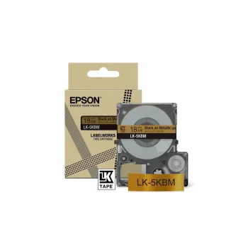 Epson LK-5SBM etiketės juosta, juoda sidabrinė, terminio perkėlimo, 1,8 cm