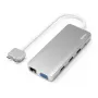 Hama 00200133 dokavimo stotelė nešiojamam kompiuteriui USB 3.2 Gen 1 (3.1 Gen 1) Type-C sidabrinė, balta