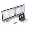 Hama 00200133 dokavimo stotelė nešiojamam kompiuteriui USB 3.2 Gen 1 (3.1 Gen 1) Type-C sidabrinė, balta