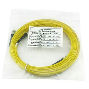 Skiemeninis šviesolaidinis kabelis BlueOptics SFP3333BU0.5MK 0,5 m ST geltonas G.657.A1