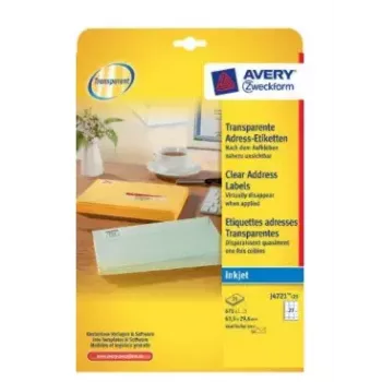 Peršviečiamos etiketės spausdintuvui Avery J4721-25