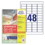 Lipnūs etikečių lapai AVERY L4736REV-65 Balti 4,57x2,12 cm