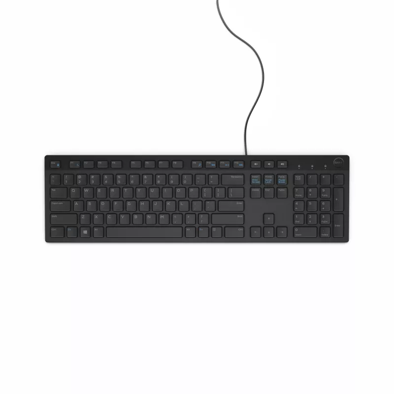 DELL Wired Keyboard KB216 laidinė klaviatūra, UK (QWERTY), juoda, (RTL BOX)
