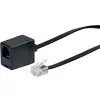 Tinklo kabelis Schwaiger 10m RJ-11 – RJ-11 juodas