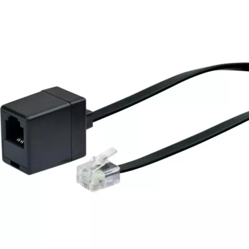 Tinklo kabelis Schwaiger 10m RJ-11 – RJ-11 juodas