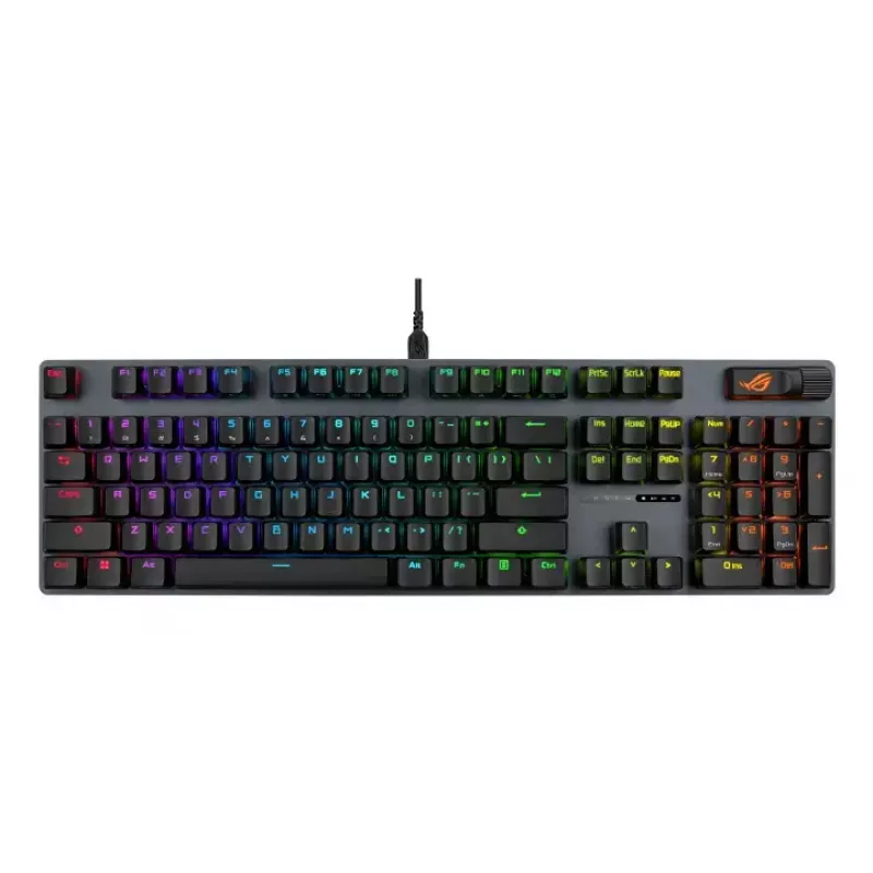Mechaninė žaidimų klaviatūra ASUS ROG Strix Scope II X — pilno dydžio, USB, RGB, Šveicariškas išdėstymas, juoda
