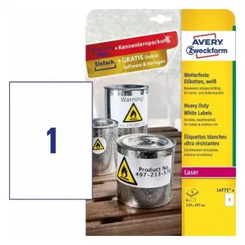 Lipni etiketė spausdintuvui Avery L4775-8