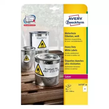 Lipnių etikečių lapas Avery L4719-20
