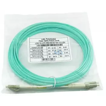 Skaidulinis optinis kabelis BlueOptics AJ833A 0,5 m LC OM3 Aqua