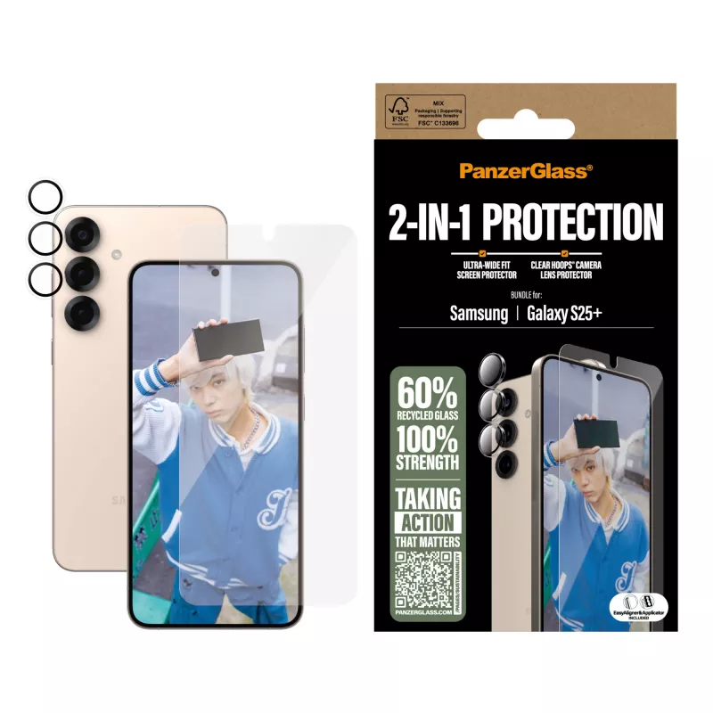 PanzerGlass 2-in-1 apsaugos rinkinys Samsung Galaxy S25+