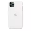 Silicone dėklas Apple iPhone 11 Pro Max — silikoninis, baltas, tinka 6,5 colio
