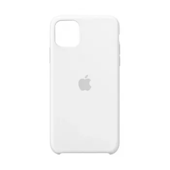 Silicone dėklas Apple iPhone 11 Pro Max — silikoninis, baltas, tinka 6,5 colio
