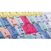 Klaviatūra Logickeyboard LKB-CBASE-AJPU-DE Office USB QWERTZ vokiška daugiaspalvė