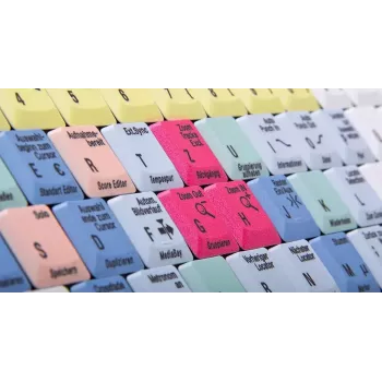 Klaviatūra Logickeyboard LKB-CBASE-AJPU-DE Office USB QWERTZ vokiška daugiaspalvė