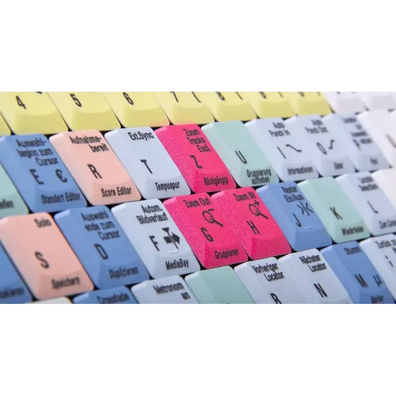 Klaviatūra Logickeyboard LKB-CBASE-AJPU-DE Office USB QWERTZ vokiška daugiaspalvė