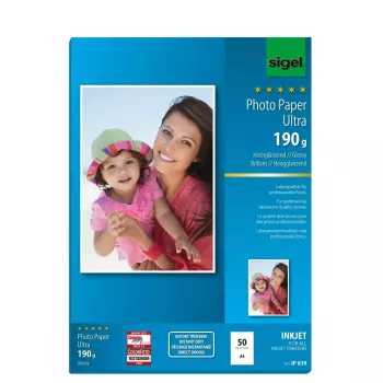 Spausdinimo popierius A4 Sigel IP639 blizgus 50 lapų baltas