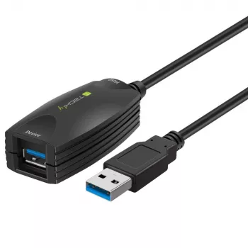 Techly SuperSpeed USB3.0 aktyvus ilginimo kabelis 5m juodas ICUR3050