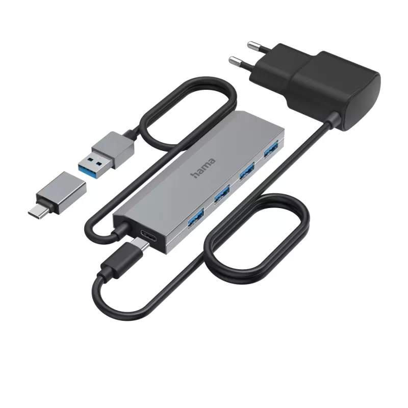 Hama 00200138 USB 3.2 Gen 1 Type-A + Type-C 5000 Mbit/s pilvas pilkas