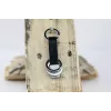 Raktų pakabukas TROIKA TWISTER juoda sidabrinė oda metalas 16mm 9mm