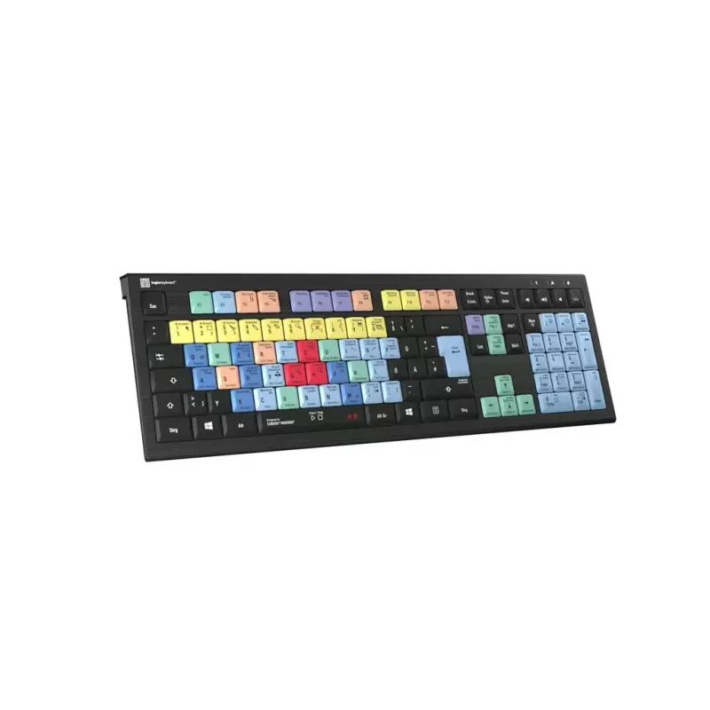 Klaviatūra Logickeyboard LKB-CBASE-A2PC-DE universali USB QWERTZ vokiška juoda