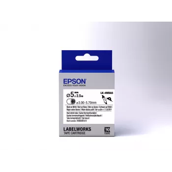 Epson termosusitraukiančių vamzdelių kasetė LK-4WBA5 juoda/balta D5mm (2,5 m)
