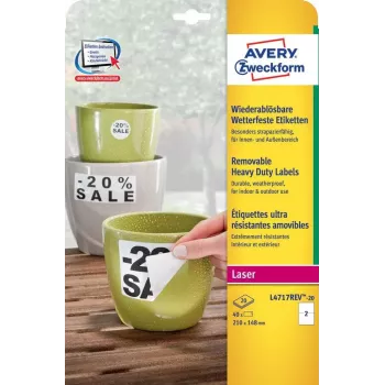 Lipnūs stačiakampiai lapai AVERY L4717REV-20