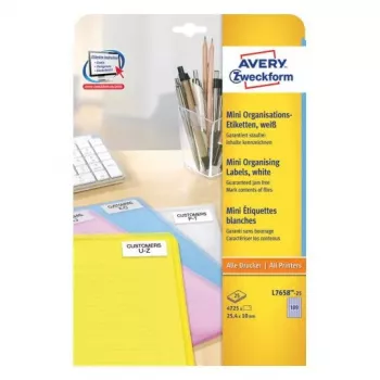 Lipnūs etikečių lapai Avery L7658-25
