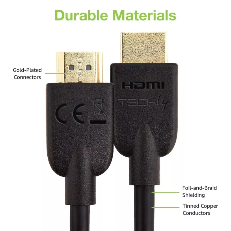 Techly ICOC HDMI2-4-030T HDMI kabelis 3 m HDMI A tipas (standartinis) juodas