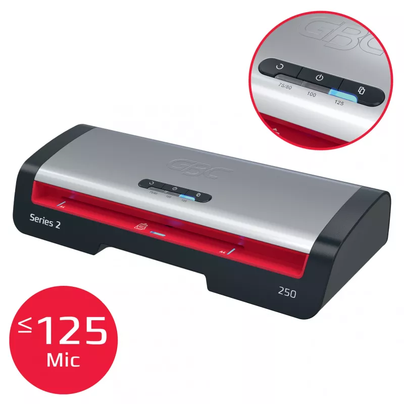 GBC 250 Office A4 laminatorius, karštas laminavimas, 24 cm, 500 mm/min, 0,5 mm, A4, 100 µm