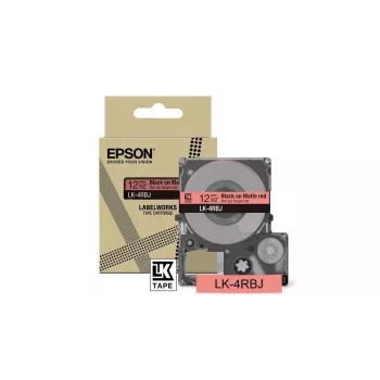 Epson LK-4RBJ juostelė etiketėms, juoda/raudona, terminio perkėlimo, 1,2 cm
