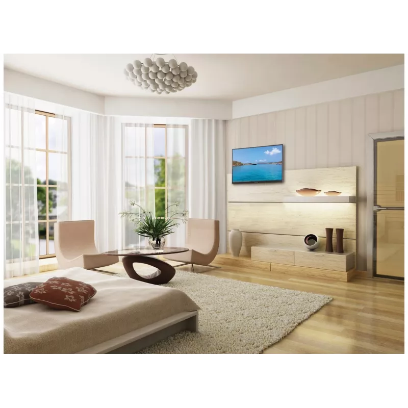 TV sieninis laikiklis Peerless SF632P 43 colių ekranams, VESA 75x75–200x200, 52 kg, juodas