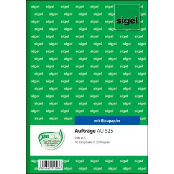 Verslo formų bloknotas Sigel AU525 A5