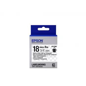 Epson Label Cartridge LK-5TBN skaidri juoda/spalva 18 mm (9 m)