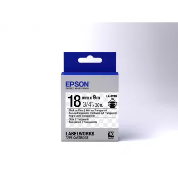 Epson Label Cartridge LK-5TBN skaidri juoda/spalva 18 mm (9 m)