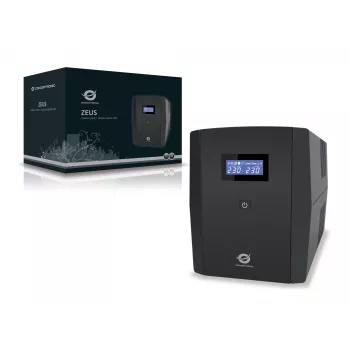 Conceptronic ZEUS 1200VA 720W UPS, IEC + Schuko lizdas, linijinis-interaktyvus, 1,2 kVA, 720 W, 220 V, 240 V, 220 V