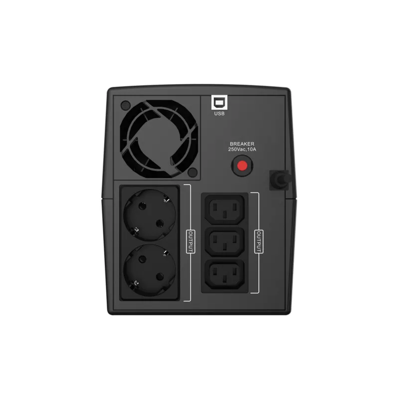 Conceptronic ZEUS 1200VA 720W UPS, IEC + Schuko lizdas, linijinis-interaktyvus, 1,2 kVA, 720 W, 220 V, 240 V, 220 V