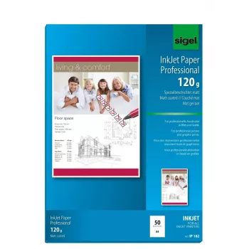 Popierius spausdinimui A4 Sigel IP182 Matinis 50 lapų Baltas