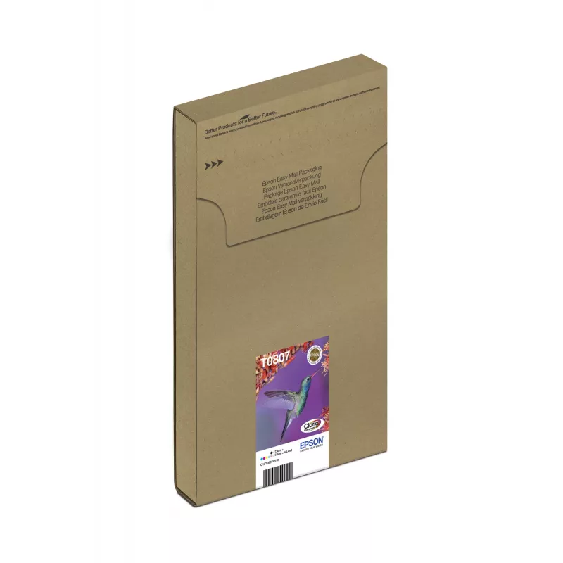 Rašalo kasetės multipakas Epson Hummingbird T0807 – 6 spalvų (juoda, žydra, šviesiai žydra, šviesiai purpurinė, purpurinė, geltona)