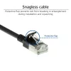 ACT Black 2 m LSZH U/FTP CAT6A plonas duomenų centro pataisos kabelis su apsaugotais RJ45 kištukais