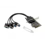 Conceptronic 4 prievadų DB9 RS232 PCIe kortelė