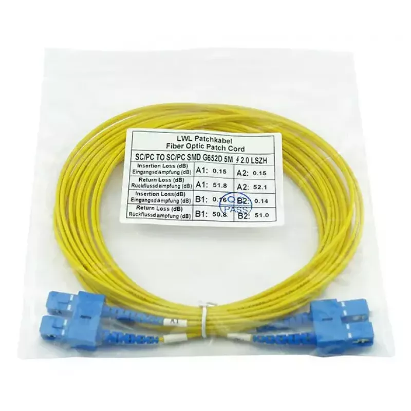 BlueOptics CAB-SMF-SC-SC-7-BO vienmodis šviesolaidinis komutacinis kabelis SC/SC, 7,5 m
