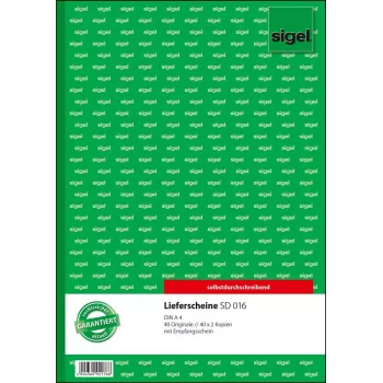 Užrašų knygelė Sigel SD016 A4 40 lapų žalia balta