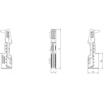 Elektrinis terminalas Siemens 6ES7193-6BP00-0BA1, įvairiaspalvis, 49 g, 1 vnt.