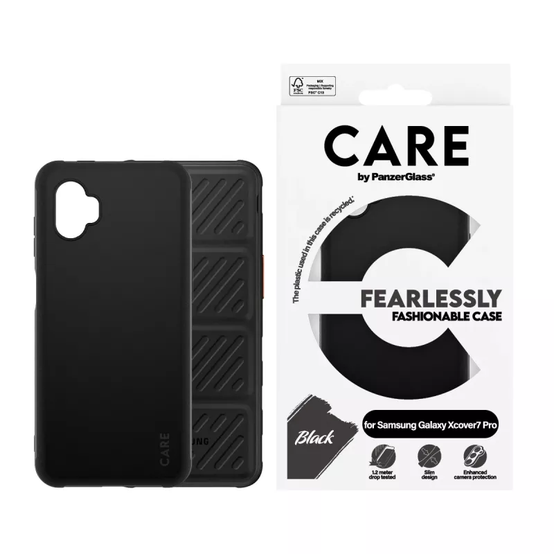 Apsauginis TPU dėklas PanzerGlass, skirtas Samsung Galaxy Xcover7 Pro – juodas
