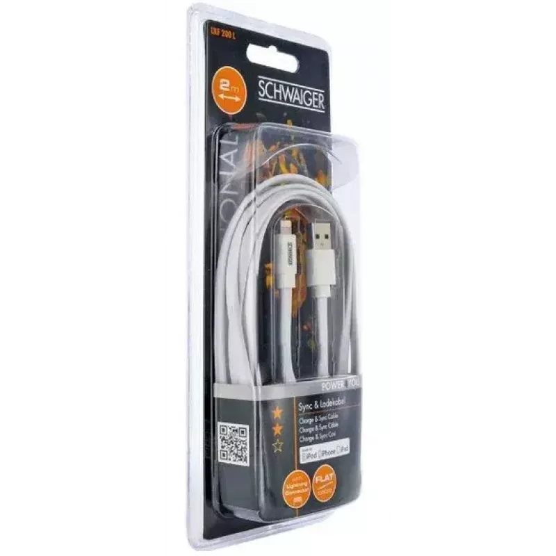 Lightning laidas Schwaiger LKF200L532 2 m Baltas