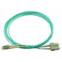 BlueOptics LC-SC daugiamodis OM3 duplex šviesolaidinis komutacinis kabelis, LC-UPC/SC-UPC, 3 m, smėlio spalvos (suderinamas su Corning 055702T512000003M)
