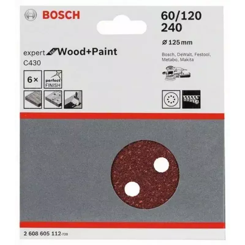 Šlifavimo diskai Bosch 2 608 605 112 6 vnt