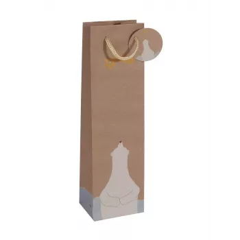 Dovanų maišelis Sigel GT051 Rudas 100x80x350 mm