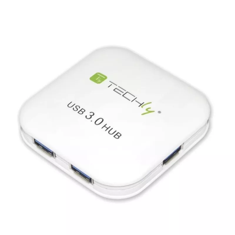 Techly USB 3.0 Super Speed Hub 4 prievadai baltas IUSB3-HUB4-WH