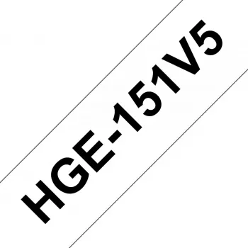 Juosta etikečių spausdinimui Brother HGE-151V5 – juoda, skirta PT-9500PC / PT-9700PC / PT-9800PCN / RL-700S